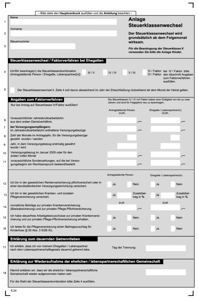 Change tax class form pg-2