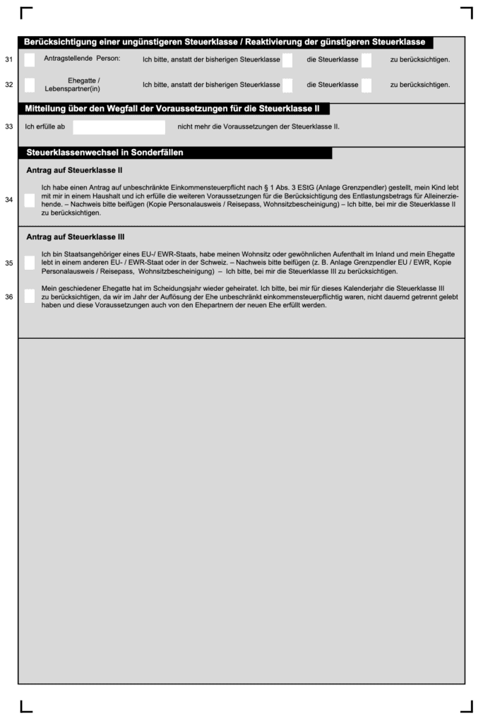 Change tax class form pg-3