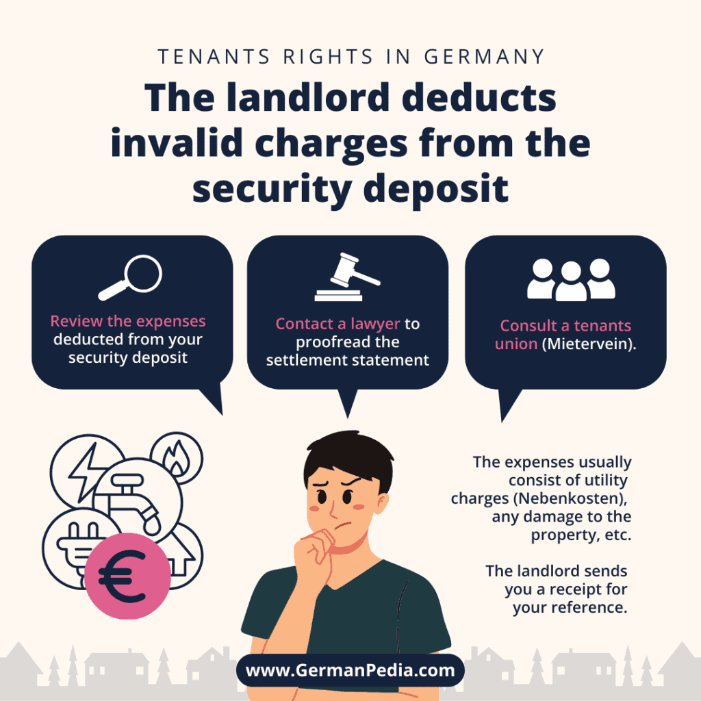 5. The landlord deducts invalid charges from the security deposit