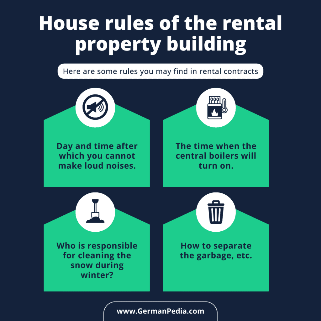 House rules of the rental property building