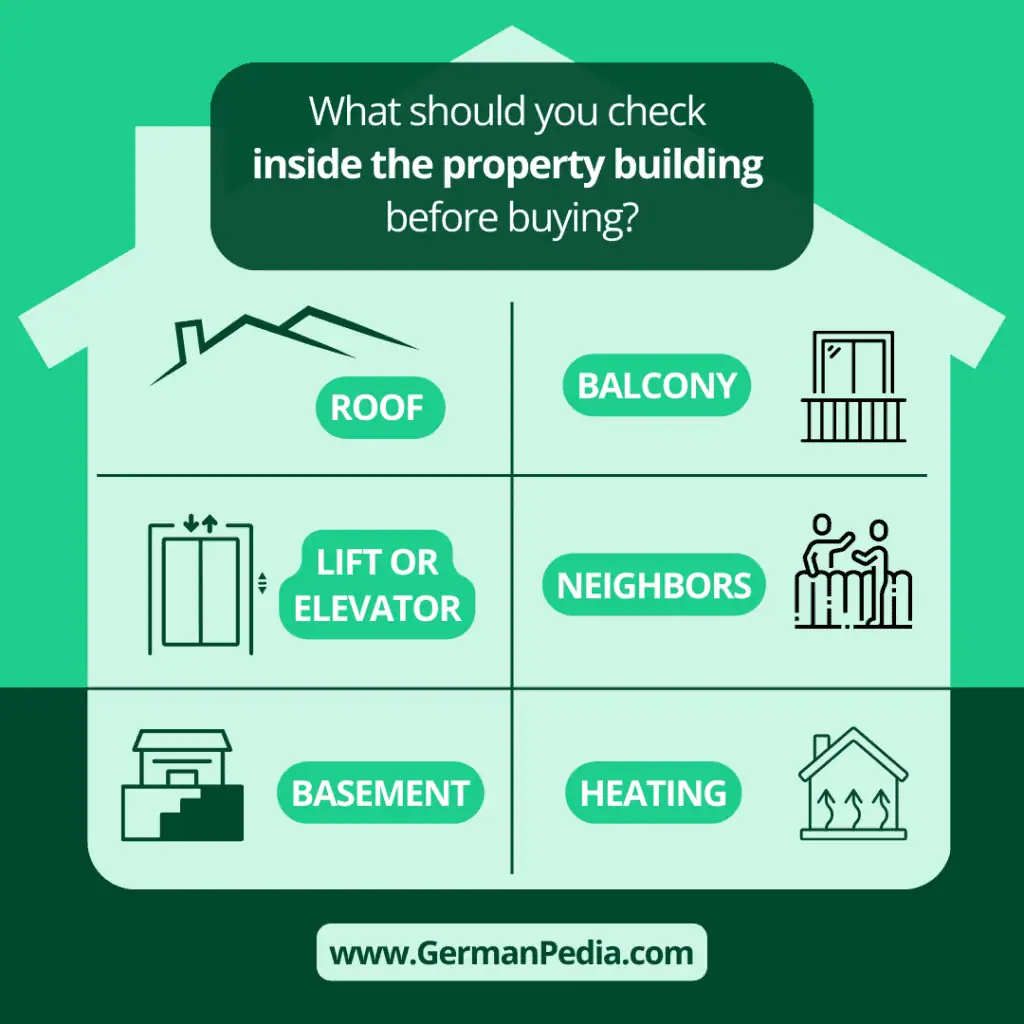 Things to check inside the property building in Germany before buying