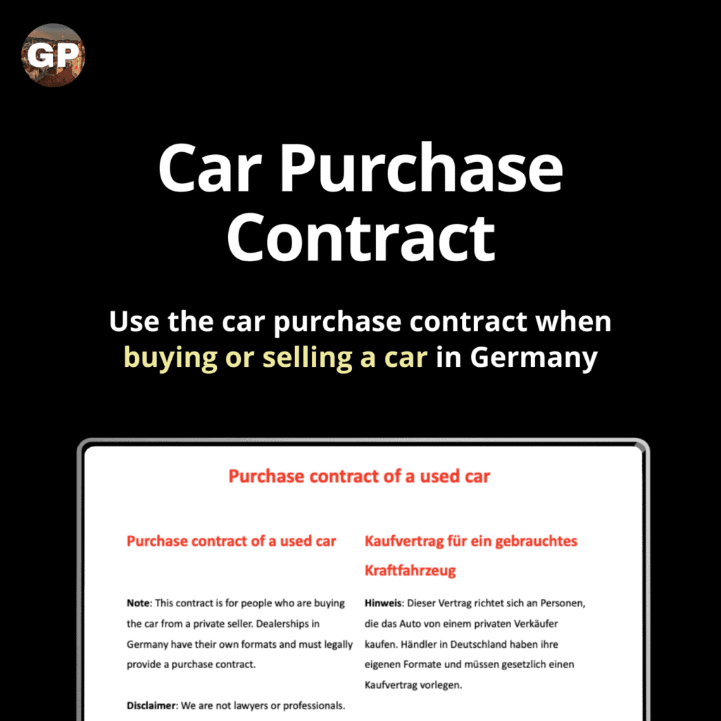 car purchase contract