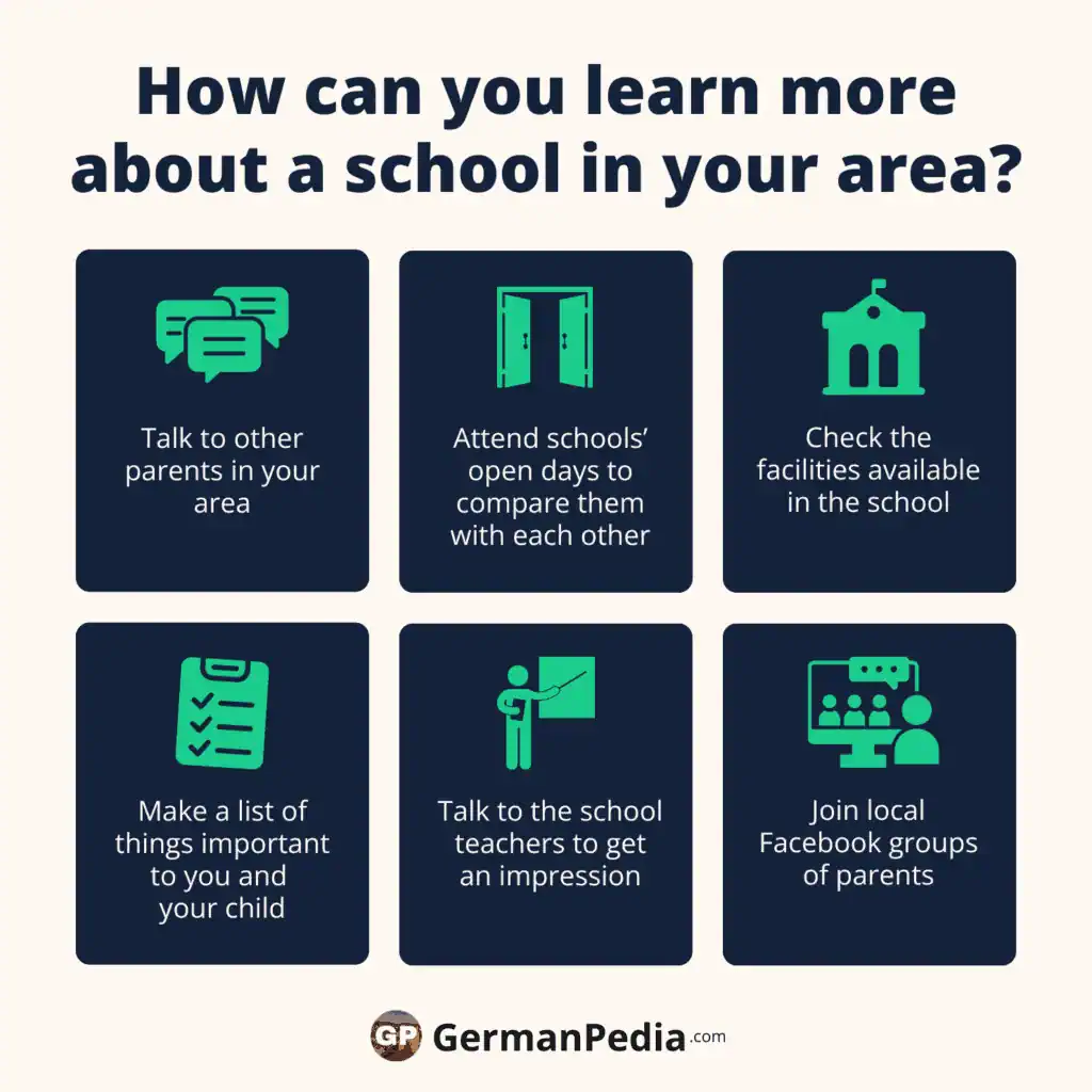 How can you learn more about a school in your area