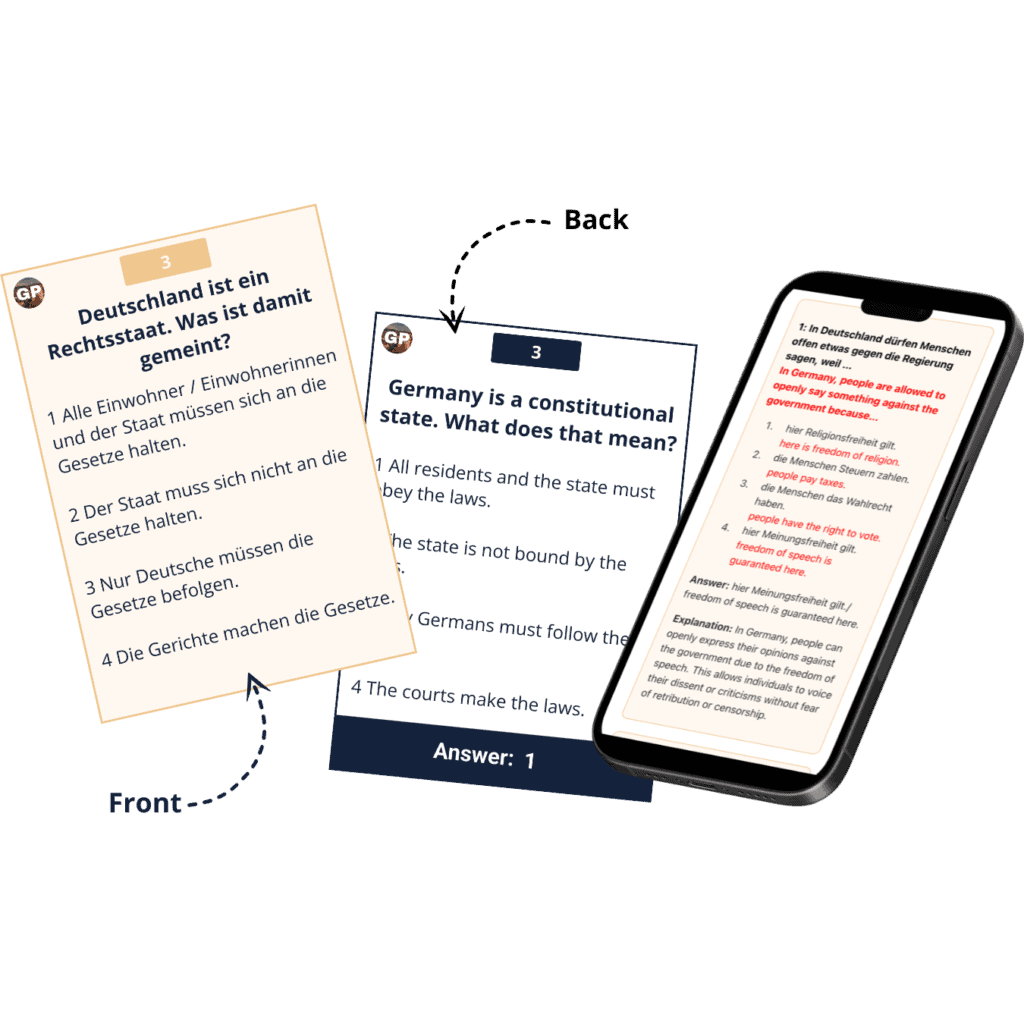 German naturalization test questions flashcards and email course