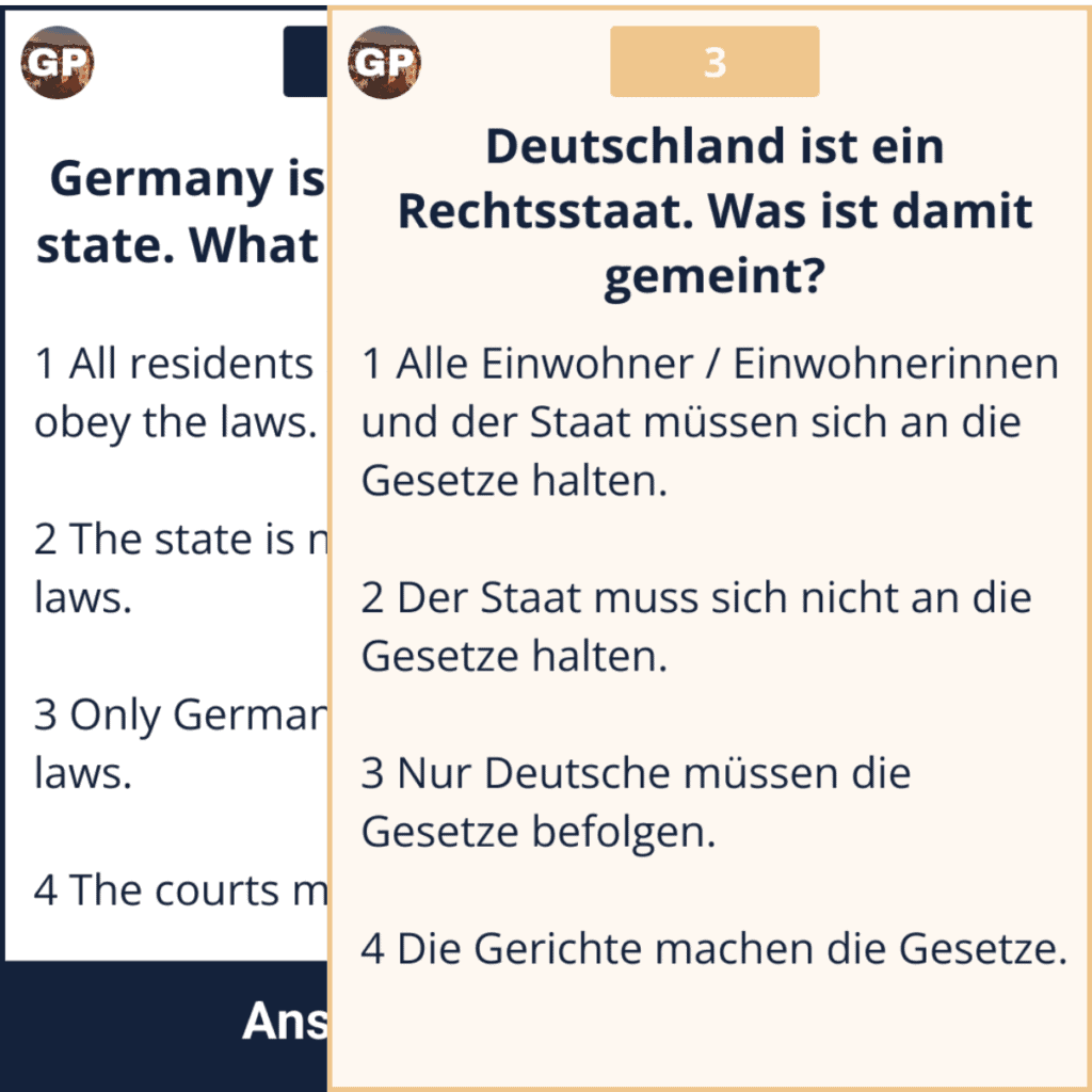 German naturalization test questions flashcards