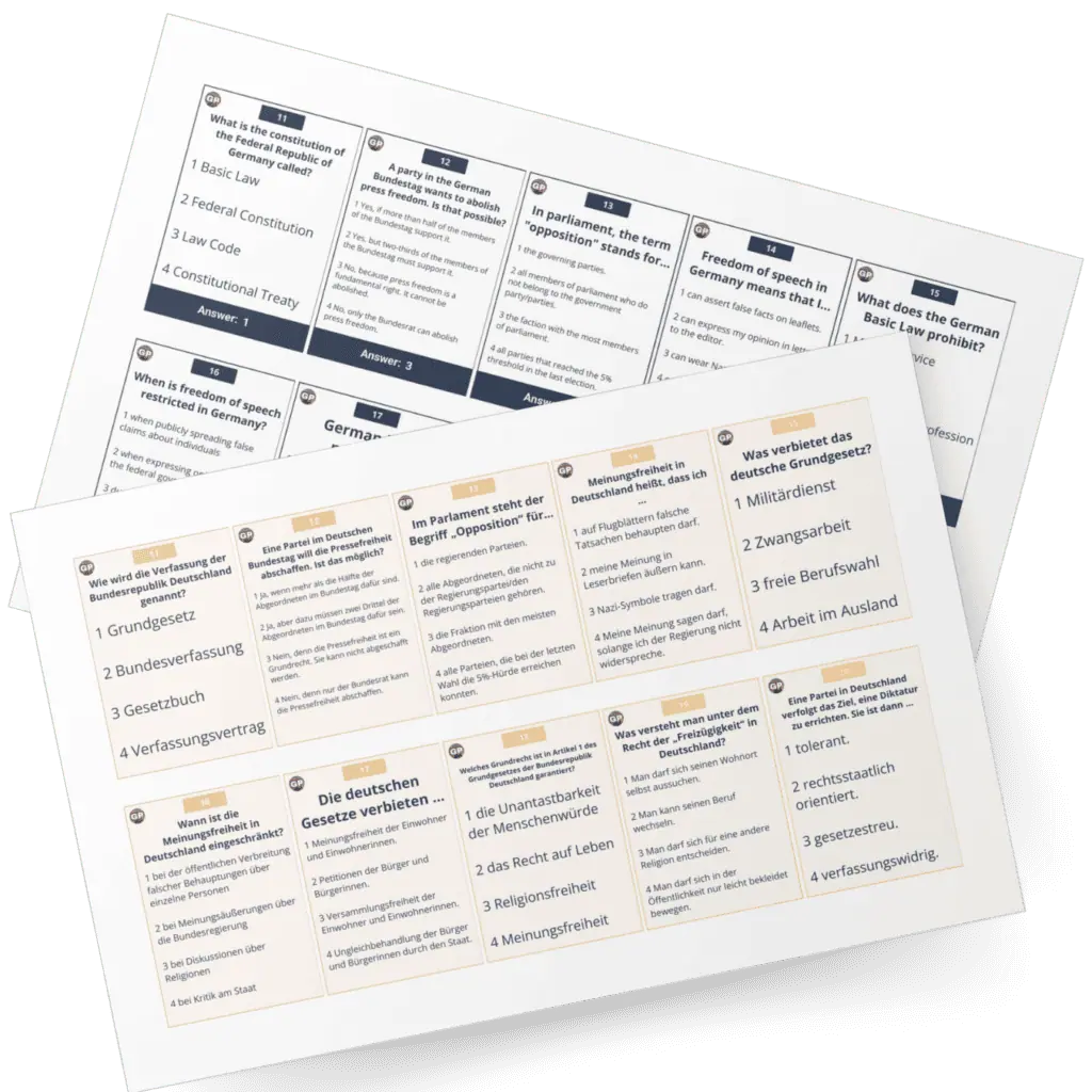 German citizenship test questions flashcards