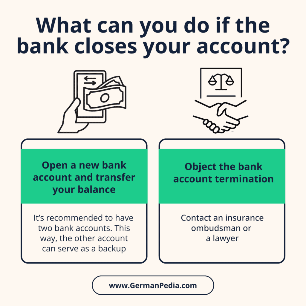 What can you do if the bank closes your account