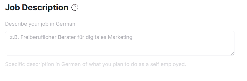 Job description field