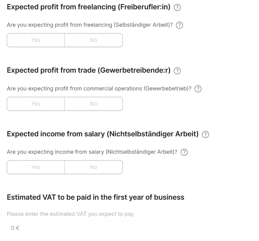 Expected income source field